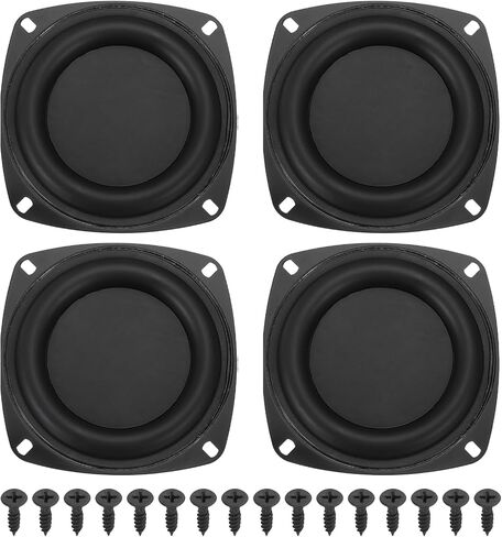 MECCANIXITY 4 Pcs Passive Radiator 2 Inch Woofer Vibrating Membrane, Rubber Vibration Diaphragm Plate Subwoofer for Bass Speaker Replacement, DIY(with 16pcs Screw) in Kuwait