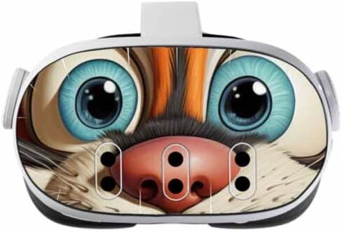 Speed Demon Skin Decal Compatible with Meta Quest 3 - Kitty Cat - Virtual Reality Vinyl Wrap in Kuwait