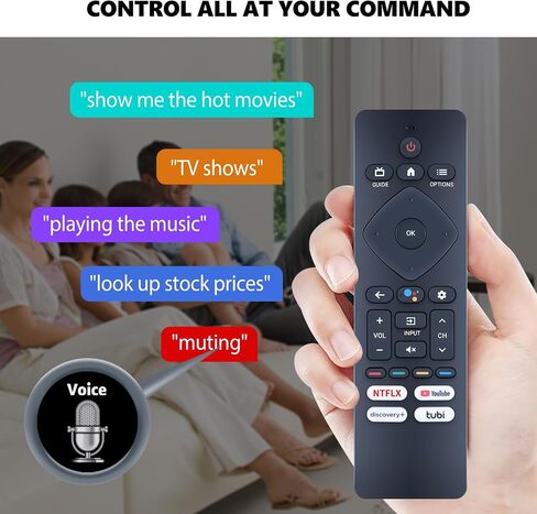 PZL URMT26CND002 Replacement Voice Remote Control for Philips Google TV 65PUL7672/F7 55PUL7672/F7 55PUL7552/F7 50PUL7552/F7 643PUL7652/F7 65PUL7552 50PUL7672/F7 75PUL7552/F7 5PUL7552/F7 43PUL7672/F7 in Kuwait