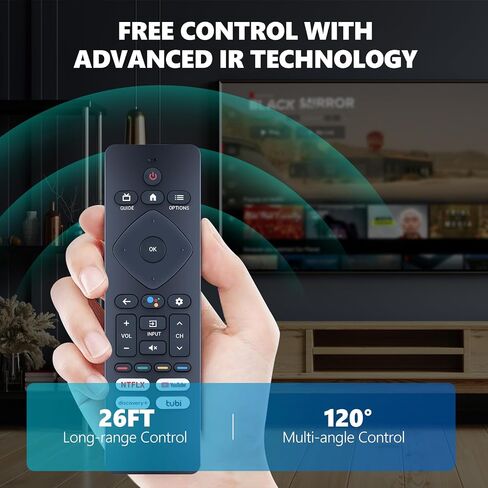 PZL URMT26CND002 Replacement Voice Remote Control for Philips Google TV 65PUL7672/F7 55PUL7672/F7 55PUL7552/F7 50PUL7552/F7 643PUL7652/F7 65PUL7552 50PUL7672/F7 75PUL7552/F7 5PUL7552/F7 43PUL7672/F7 in Kuwait