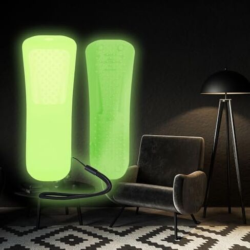 Flipper Big Button TV Remote for Seniors & Green Glow Silicone Cover in Kuwait