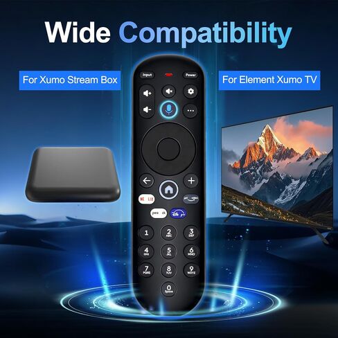 Voice Remote Replacement for Element Xumo TV & Xumo Stream Box, Compatible with E550AE55C E550AE65C E550AE75C E500AC43C E500AC55C E500AC65C, Easy Setup, 2 Year Warranty in Kuwait
