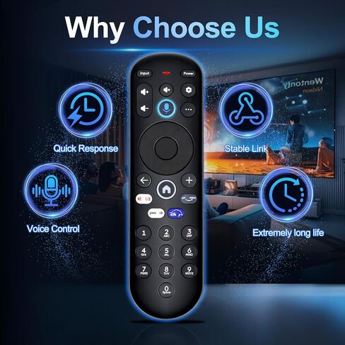 Voice Remote Replacement for Element Xumo TV & Xumo Stream Box, Compatible with E550AE55C E550AE65C E550AE75C E500AC43C E500AC55C E500AC65C, Easy Setup, 2 Year Warranty in Kuwait