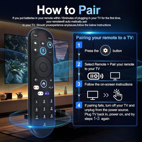 Voice Remote Replacement for Element Xumo TV & Xumo Stream Box, Compatible with E550AE55C E550AE65C E550AE75C E500AC43C E500AC55C E500AC65C, Easy Setup, 2 Year Warranty in Kuwait