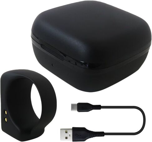 Remote Scrolling Ring Fit for TikTok, Page Turner for Kindle App, Bluetooth Camera Shutter Remote for iPhone for Android for iOS for iPad, with Charging Case (Black) in Kuwait