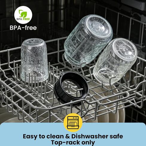 Adapter for 700W Ninja Fit Blender & Ball Wide-Mouth Mason Jars - Blend, Store & Go in Same Jar, Blender Accessory for QB3001SS - Easy to Clean, Dishwasher Safe (Blender & Jar Not included) in Saudi Arabia