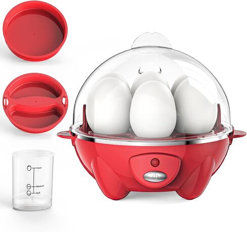 Egg Cooker - Rapid 7 Eggs Boiler with Auto Shut-off, Poacher & Omelette Maker, Easy Clean Stainless Steel Heating Plate for Soft, Medium, Hard Boiled Eggs-Blue in Kuwait