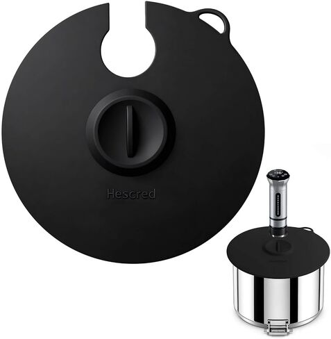 Sous Vide Precision Cooker Silicone Lids, Fits up to 11 pot, Compatible with Anova/Joule/Inkbird Culinary Sous Vide Precision Cookers, Prevent Water Evaporation and Retain Flavor (Black) in Kuwait