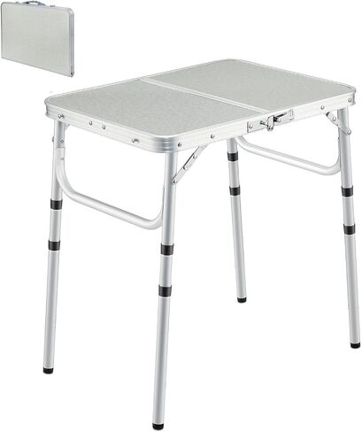 REDCAMP Small Folding Camping Table 2ft, 3 Adjustable Height in Kuwait