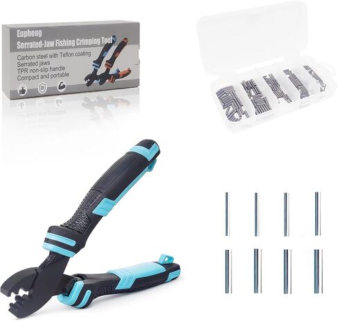 Eupheng 6-Tooth Serrated Jaws Fishing Crimping Pliers Tools Carbon Steel in Kuwait