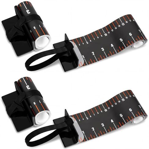 VioraWhite 2 Pcs 47 Inch Fishing Ruler Fishing Measuring Tape with Bump Board Waterproof Portable Roll up Fish Measuring Board Device Tool for Crappie Tuna Shark Swordfish in Kuwait