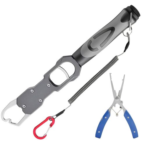 Fish Lip Gripper with Scale，40LB Fish Gripper with 360° Swivel Handle in Kuwait