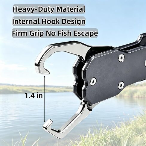 Fish Lip Gripper with Scale，40LB Fish Gripper with 360° Swivel Handle in Kuwait
