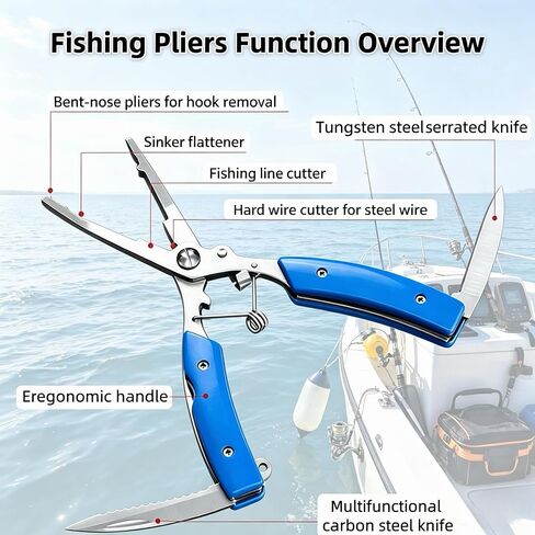 Fish Lip Gripper with Scale，40LB Fish Gripper with 360° Swivel Handle in Kuwait
