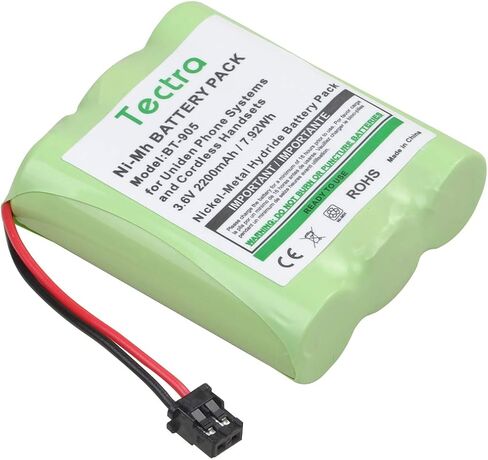 Tectra 2-Pack BT-905 Cordless Phone Battery for Uniden BT905 BT-800 BT-1006 BBTY-0444001 BBTY-0449001 Panasonic P-P501 P-P508 AT&T 200 24032 Cordless Telephones in Kuwait