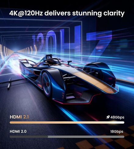 NEWCARE HDMI 2.1 Switch 3 in 1 Out 4K@120Hz, Aluminum 3 Ports HDMI Switcher Splitter with Remote, Supports 8K@60Hz 48Gbps HDR10+ 3D Dolby VRR HDCP 2.3 for TV PS5 Xbox Laptop Projector in Kuwait