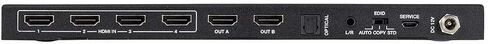 Monoprice Blackbird 4K HDMI Matrix 4x2 HDR 18G 4K@60Hz YCbCr 4:4:4 EDID Coaxial Audio Powered Switch Control Remote (139667) in Kuwait