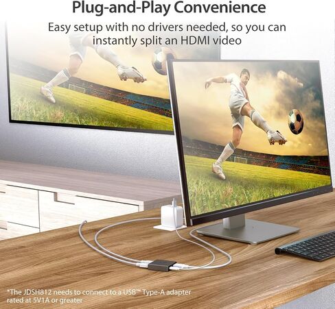 j5create 8K HDMI 2.1 2‑Way Splitter – Mirror HDMI to Two Displays in Kuwait