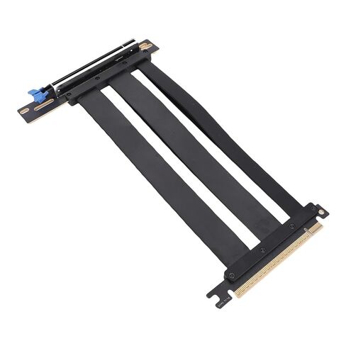PCIE 5.0 Riser Cable Fit for RTX4900 RX7900XTX, Gen 5 GPU Graphics Card Extension Cable PCI E 16X 128GBs 230mm Black in Kuwait