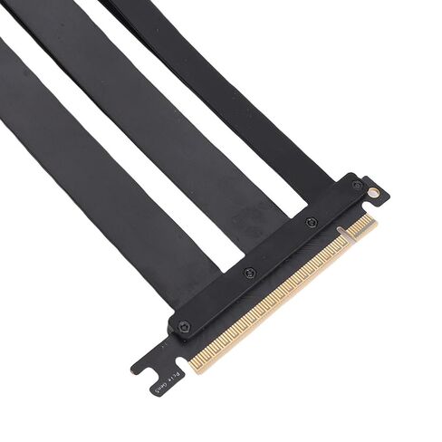 PCIE 5.0 Riser Cable Fit for RTX4900 RX7900XTX, Gen 5 GPU Graphics Card Extension Cable PCI E 16X 128GBs 230mm Black in Kuwait