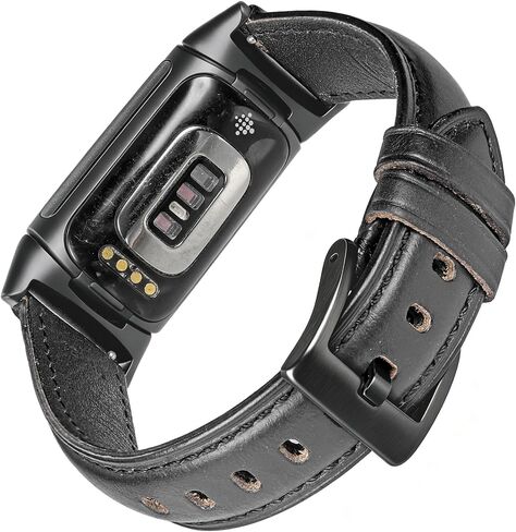 Horween Leather Band Compatible with Fitbit Charge 5/6 & Charge3/4. in Kuwait