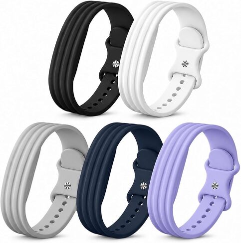 5 Pack Sport Silicone Strap Compatible with Google Fitbit Air Band, Soft Breathable Waterproof Wristband for Women Men in Kuwait