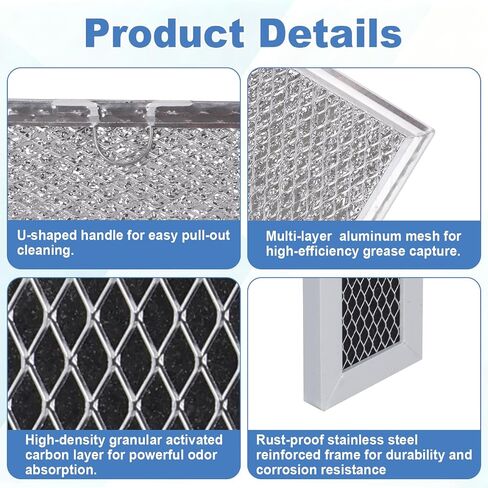 FGMV17WNVFA Microwave Grease & Charcoal Filter, 3 Pack in Kuwait