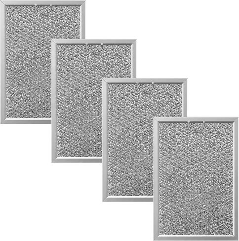 4Pcs Microwave Grease Filter for GE JVM3160RF1SS JVM3160RF2SS JVM3160RF3SS JVM3160RF4SS JVM3160RF5SS JVM3160RF6SS, Aluminum Mesh Material in Kuwait