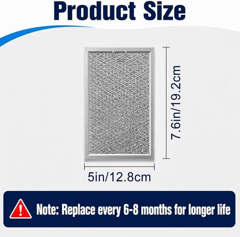 4Pcs Microwave Grease Filter for GE JVM3160RF1SS JVM3160RF2SS JVM3160RF3SS JVM3160RF4SS JVM3160RF5SS JVM3160RF6SS, Aluminum Mesh Material in Kuwait