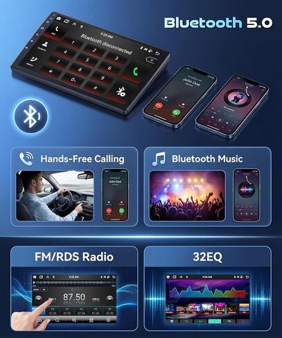 8 Core 4G+64G 5G WiFi Car Stereo for Hyundai Santa Fe 2012-2018 Wireless Carplay Android Auto, 9-Inch 1280P IPS Touch Screen Car Radio with DSP Bluetooth 5.0 Mirror Link GPS Navi+Backup Camera in Kuwait
