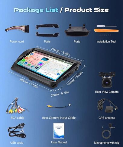 8 Core 4G+64G 5G WiFi Car Stereo for Hyundai Santa Fe 2012-2018 Wireless Carplay Android Auto, 9-Inch 1280P IPS Touch Screen Car Radio with DSP Bluetooth 5.0 Mirror Link GPS Navi+Backup Camera in Kuwait