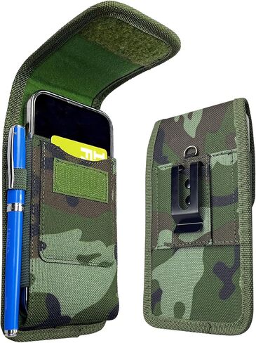 Camo Phone Case Holster Pouch, Maezar Camouflage Belt Clip Phone Holder for iPhone 16/15/14/13/12, Galaxy S25/S24/S23/S22/S21 Carrying Case with Belt Loop in Kuwait