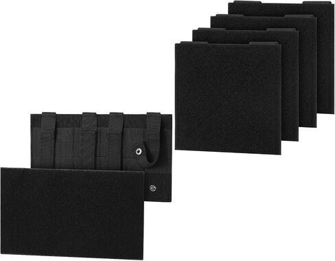 6 Pack Molle Hook & Loop Panel Set Molle Patch Panel 4 Pcs 4" x 4" and 2 Pcs 10" x 6" Tactical Attachment for Morale Accessories and Backpack in Saudi Arabia