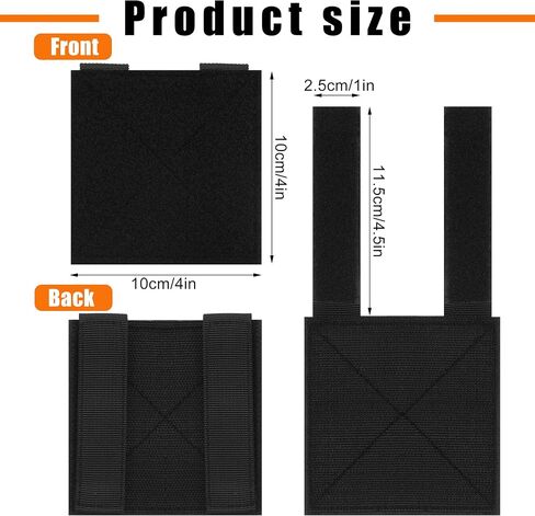 6 Pack Molle Hook & Loop Panel Set Molle Patch Panel 4 Pcs 4" x 4" and 2 Pcs 10" x 6" Tactical Attachment for Morale Accessories and Backpack in Saudi Arabia