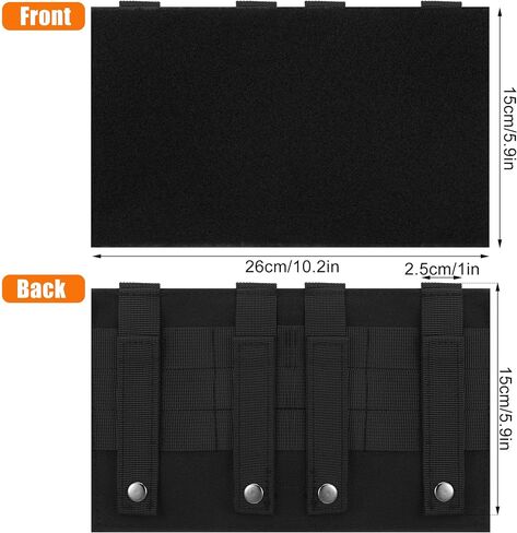 6 Pack Molle Hook & Loop Panel Set Molle Patch Panel 4 Pcs 4" x 4" and 2 Pcs 10" x 6" Tactical Attachment for Morale Accessories and Backpack in Saudi Arabia