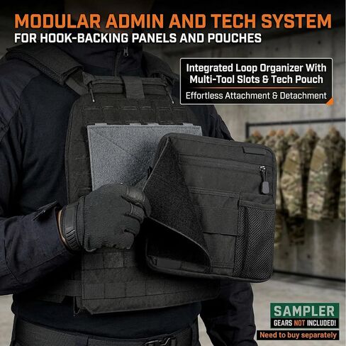 6 Pack Molle Hook & Loop Panel Set Molle Patch Panel 4 Pcs 4" x 4" and 2 Pcs 10" x 6" Tactical Attachment for Morale Accessories and Backpack in Saudi Arabia