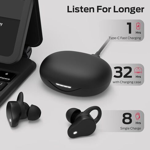 Oraolo Wireless Earbuds, Bluetooth 5.4 in-Ear Stereo Headphones, Built-in Mic for Crystal Clear Call, 32H Playtime, Type-C Fast Charging, Waterproof in-Ear Ear Buds Earphones for Sports in Saudi Arabia