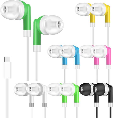 30 Pack USB Type C Kids Earbuds Bulk for Classroom,Wired Earphones in Kuwait