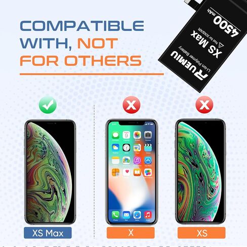 Battery for iPhone Xs Max, Upgraded 4500mAh Durable High-Capacity Replacement with Repair Tool Kit, Compatible with A1921 A2101 A2102 A2104 in Kuwait
