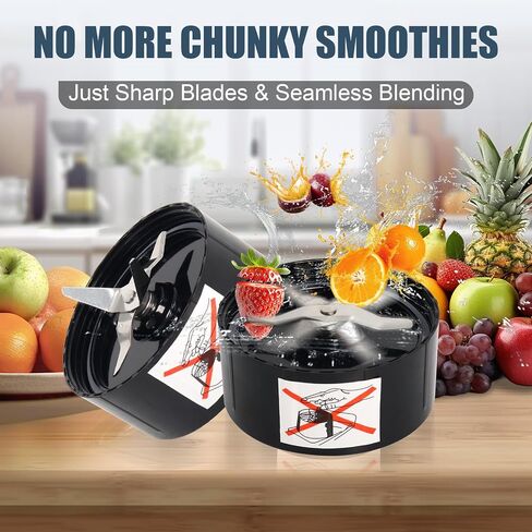 Dual Cross + Flat Cutting Blade Set Compatible with Magic Bullet MB1001 in Kuwait