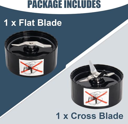 Dual Cross + Flat Cutting Blade Set Compatible with Magic Bullet MB1001 in Kuwait