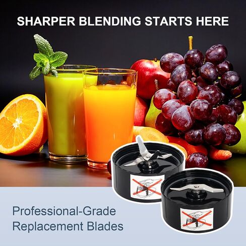 Dual Cross + Flat Cutting Blade Set Compatible with Magic Bullet MB1001 in Kuwait