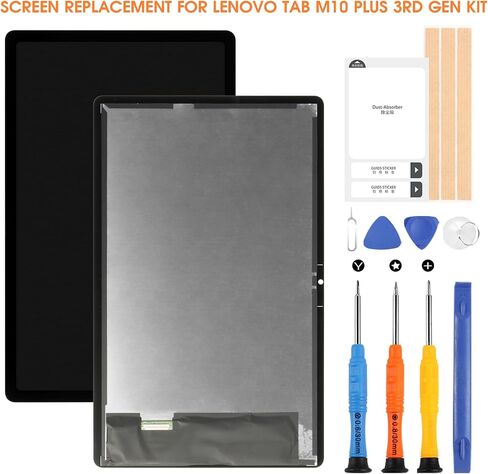 Screen Replacement for Lenovo Tab M10 Plus 3rd Gen LCD Screen TB125FU TB128FU for Lenovo Tablet M10 Plus 3rd Gen LCD Display Digitizer Touch Screen Assembly with Repair Kit (Black,10.61inch) in Kuwait