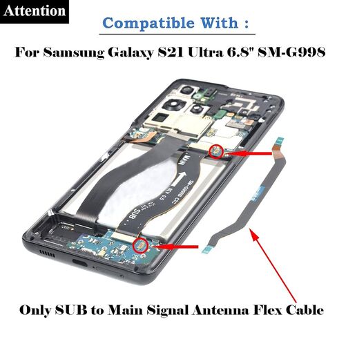 Galaxy S21 Ultra 5G SUB to Main Signal Antenna Flex Cable Ribbon Replacement for Samsung Galaxy S21 Ultra G998U G998U1 Signal Flex Cable SM-G998U Repair Part in Kuwait