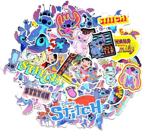 Disney Stitch Vinyl Sticker Decal Set, Die-Cut Waterproof 100-Pack in Kuwait