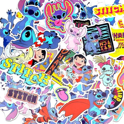 Disney Stitch Vinyl Sticker Decal Set, Die-Cut Waterproof 100-Pack in Kuwait