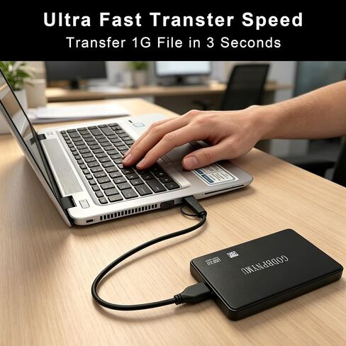 500GB External Hard Drive,Compact Portable Hard,USB 3.0/USB C in Kuwait