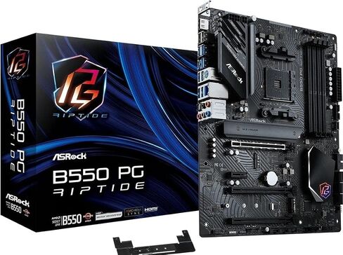 ASRock AMD B550 PG Riptide ATX Motherboard Dual Channel DDR4 4933 MHz AM4 Socket 128 GB SATA3 6.0 Gb/s M.2 in Kuwait