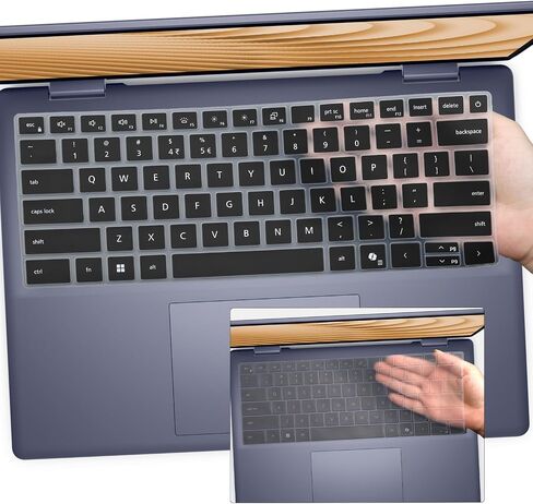 2 PCS Keyboard Cover for 2026 Dell Pro 14 Essential PV14250 PV14255 (NOT FIT Dell Pro Rugged 14 RB14250/Education 14 PE14260) US Layout Protective Skin-OPink+Clear in Kuwait