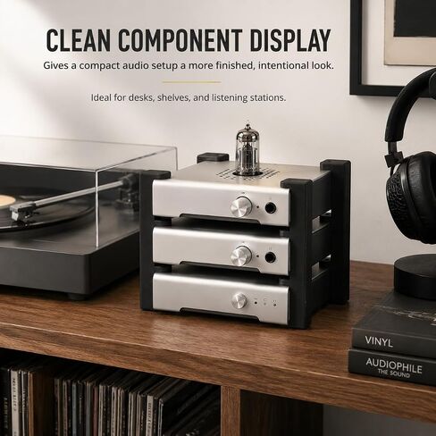 SplashNColor Stack Tower Mount Compatible with Schiit Minis Vali 2 Magni 3 Modi Multibit Loki Modi – Vertical Audio Gear Organizer | Corner Screw Bracket | Space Saving Hi Fi Rack in Saudi Arabia
